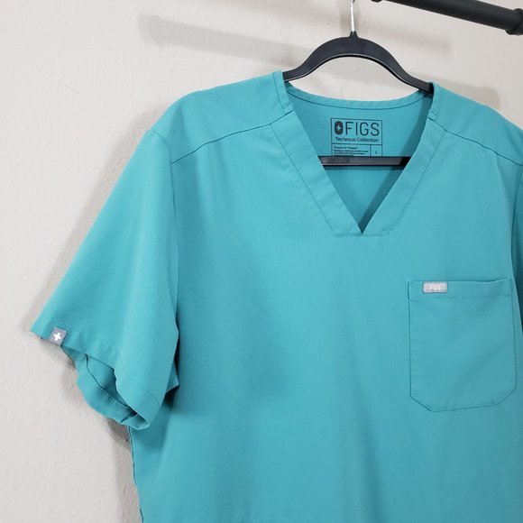 Figs Shirts Figs Limited Edition Hydrogreen Mens Chisec Three